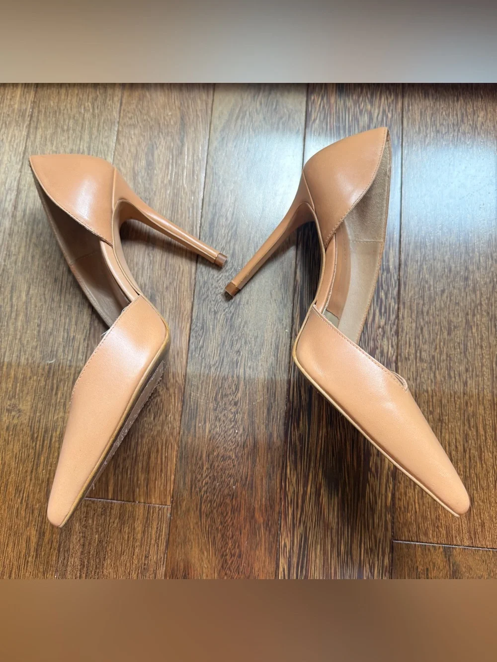 Zara Tan Pointed D'Orsay Pumps Size 37
